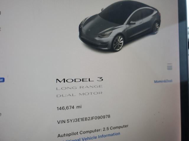 Photo 9 from auction – 2018 TESLA MODEL 3 with VIN 5YJ3E1EB2JF090978