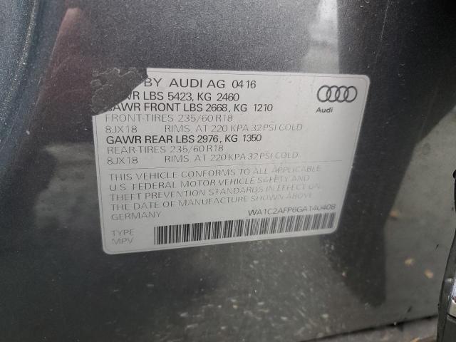 Photo 14 from auction – 2016 AUDI Q5 PREMIUM with VIN WA1C2AFP6GA140408