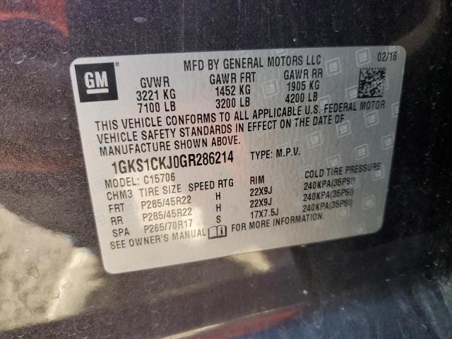 Photo 14 from auction – 2016 GMC YUKON DENA with VIN 1GKS1CKJ0GR286214