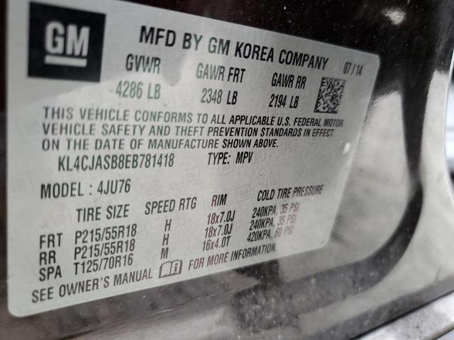Photo 14 from auction – 2014 BUICK ENCORE with VIN KL4CJASB8EB781418