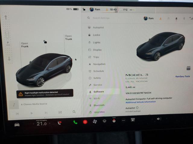 Photo 9 from auction – 2024 TESLA MODEL 3 with VIN 5YJ3E1EB7RF794234