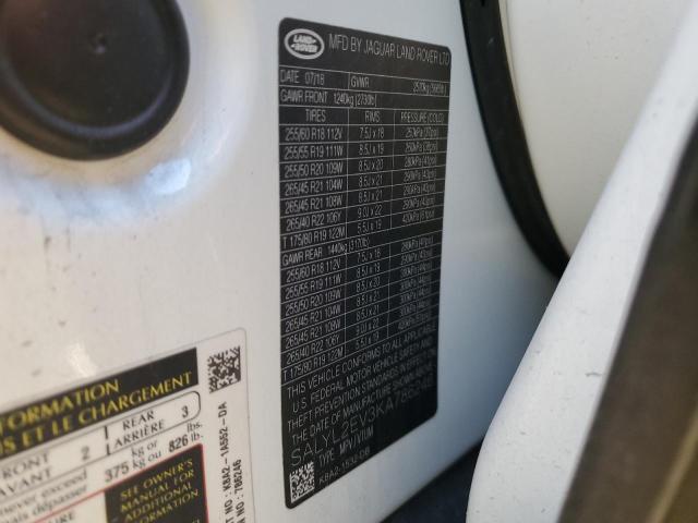 Photo 14 from auction – 2019 LAND ROVER RANGE ROVE with VIN SALYL2EV3KA786246