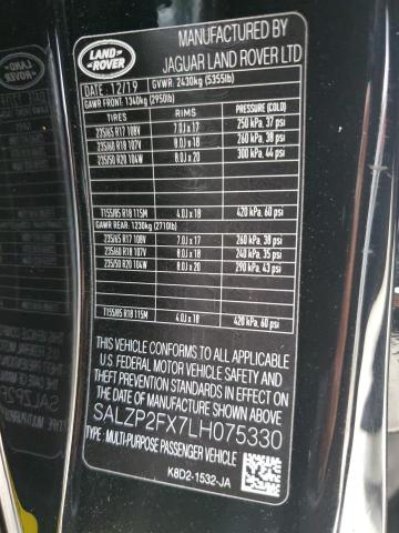 Photo 14 from auction – 2020 LAND ROVER RANGE ROVE with VIN SALZP2FX7LH075330