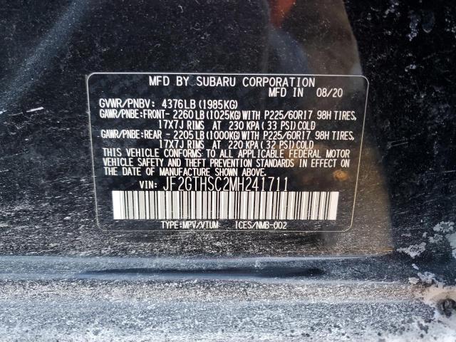 Photo 14 from auction – 2021 SUBARU CROSSTREK with VIN JF2GTHSC2MH241711