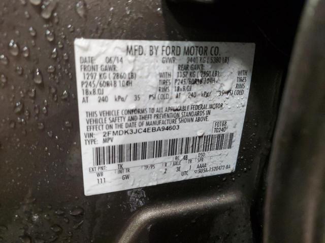 Photo 14 from auction – 2014 FORD EDGE SEL with VIN 2FMDK3JC4EBA94603