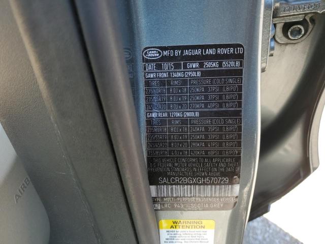 Photo 14 from auction – 2016 LAND ROVER DISCOVERY with VIN SALCR2BGXGH570729