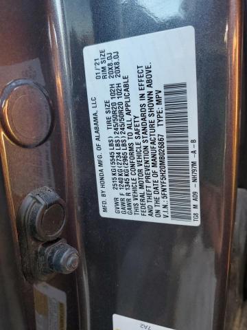 Photo 14 from auction – 2021 HONDA PILOT SE with VIN 5FNYF5H20MB026867
