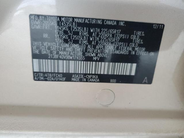 Photo 14 from auction – 2011 TOYOTA RAV4 with VIN 2T3BF4DV9BW174555