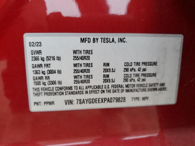 Photo 14 from auction – 2023 TESLA MODEL Y with VIN 7SAYGDEEXPA079828