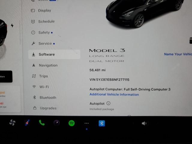 Photo 9 from auction – 2022 TESLA MODEL 3 with VIN 5YJ3E1EB8NF277115
