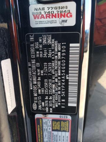 Photo 14 from auction – 2016 KIA SORENTO SX with VIN 5XYPK4A54GG079901