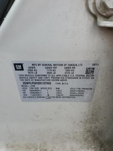 Photo 14 from auction – 2014 CHEVROLET EQUINOX LT with VIN 2GNFLFEK0E6107960