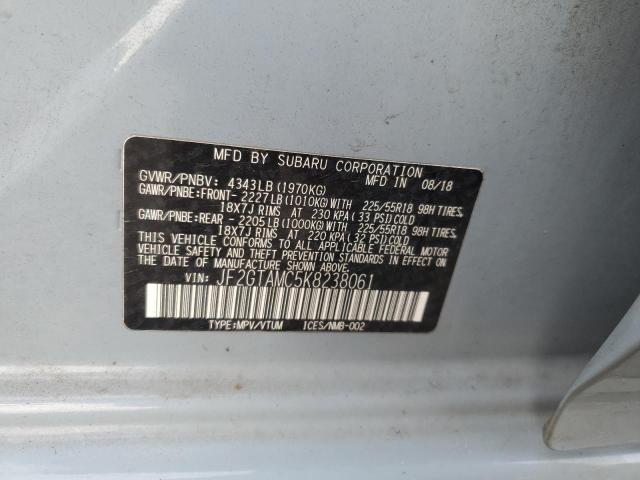 Photo 14 from auction – 2019 SUBARU CROSSTREK with VIN JF2GTAMC5K8238061