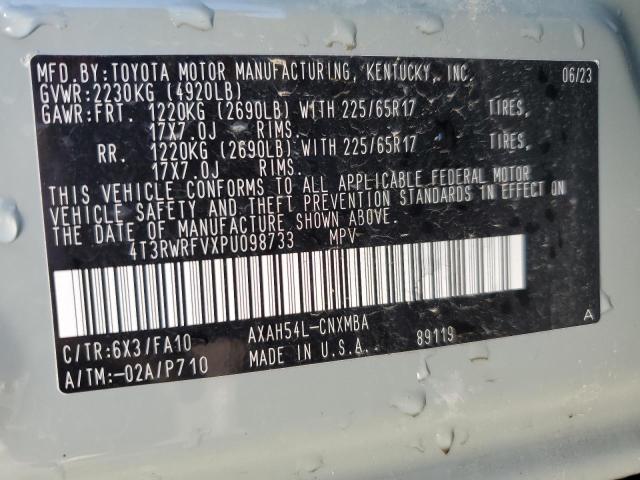 Photo 14 from auction – 2023 TOYOTA RAV4 XLE with VIN 4T3RWRFVXPU098733