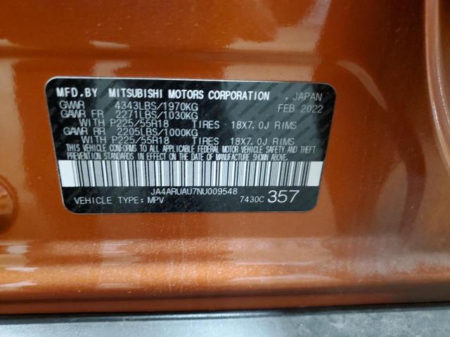 Photo 14 from auction – 2022 MITSUBISHI OUTLANDER with VIN JA4ARUAU7NU009548