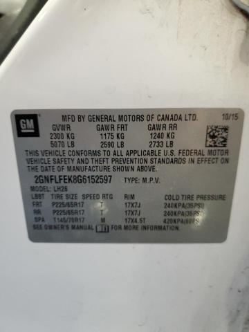 Photo 14 from auction – 2016 CHEVROLET EQUINOX LT with VIN 2GNFLFEK8G6152597
