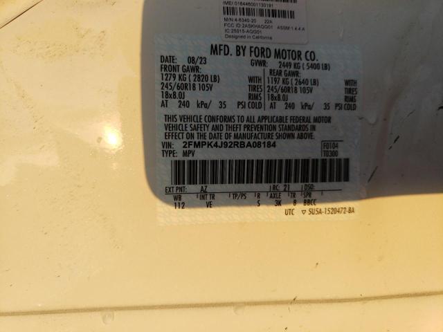 Photo 14 from auction – 2024 FORD EDGE SEL with VIN 2FMPK4J92RBA08184