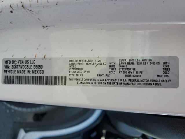 Photo 14 from auction – 2020 RAM PROMASTER with VIN 3C6TRVDG5LE135050