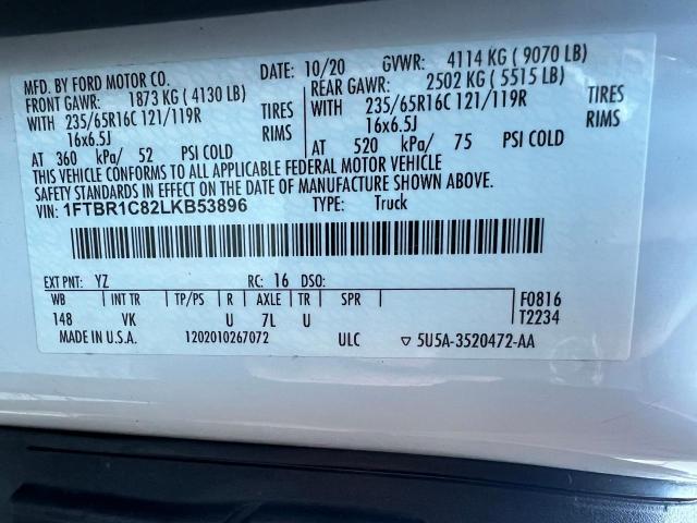 Photo 10 from auction – 2020 FORD TRANSIT T- with VIN 1FTBR1C82LKB53896