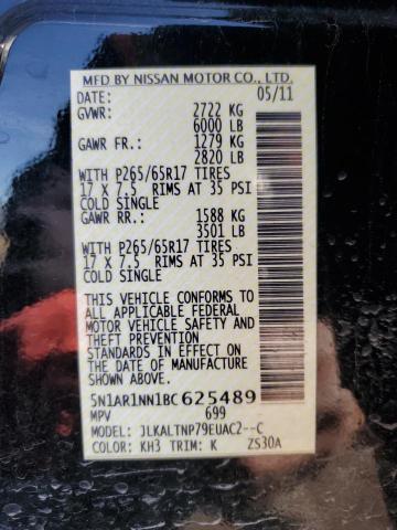 Photo 14 from auction – 2011 NISSAN PATHFINDER with VIN 5N1AR1NN1BC625489