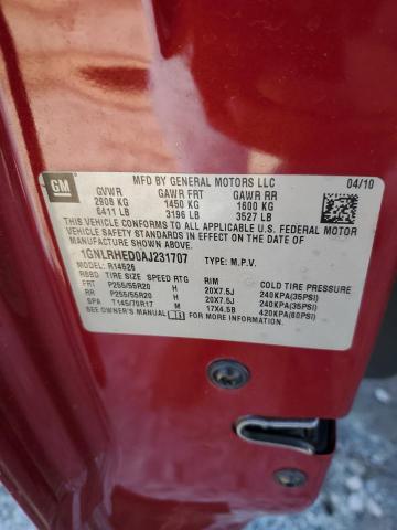 Photo 14 from auction – 2010 CHEVROLET TRAVERSE L with VIN 1GNLRHED0AJ231707