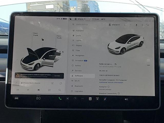 Photo 9 from auction – 2019 TESLA MODEL 3 with VIN 5YJ3E1EA0KF301443