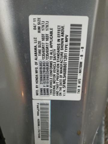 Photo 14 from auction – 2011 HONDA ODYSSEY EX with VIN 5FNRL5H68BB071391