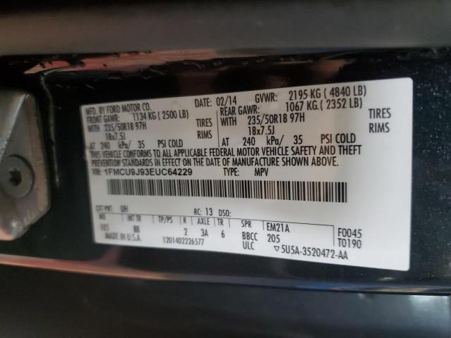 Photo 14 from auction – 2014 FORD ESCAPE TIT with VIN 1FMCU9J93EUC64229