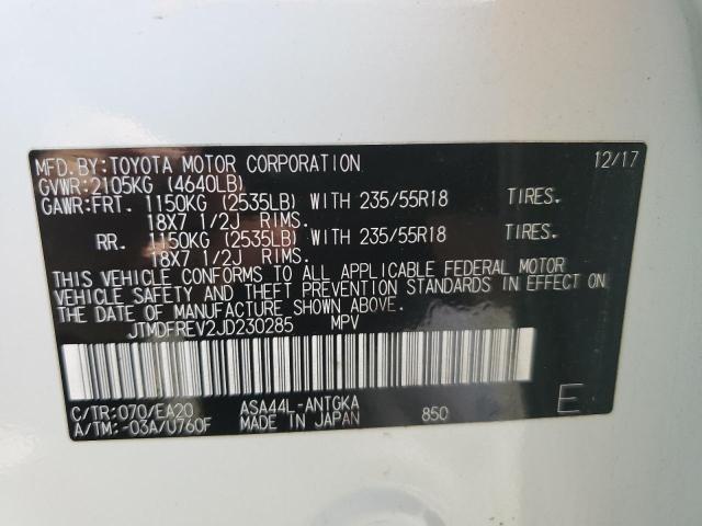 Photo 14 from auction – 2018 TOYOTA RAV4 LIMIT with VIN JTMDFREV2JD230285
