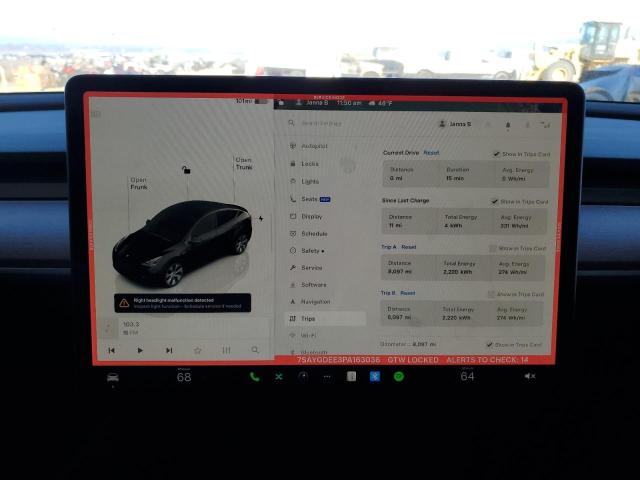 Photo 9 from auction – 2023 TESLA MODEL Y with VIN 7SAYGDEE3PA163036