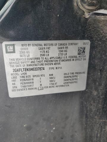 Photo 14 from auction – 2017 GMC TERRAIN SL with VIN 2GKFLTEK6H6337874
