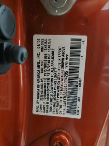 Photo 14 from auction – 2004 HONDA ELEMENT EX with VIN 5J6YH28564L004205
