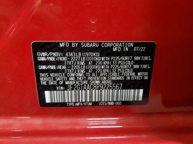 Photo 14 from auction – 2023 SUBARU CROSSTREK with VIN JF2GTAAC8P9225567