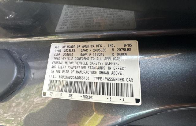 Photo 10 from auction – 2005 ACURA TL with VIN 19UUA66205A066464