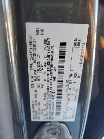 Photo 14 from auction – 2020 FORD ESCAPE SE with VIN 1FMCU9G66LUA90151