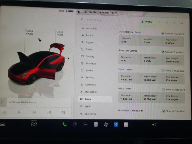 Photo 9 from auction – 2022 TESLA MODEL 3 with VIN 5YJ3E1EA4NF291231