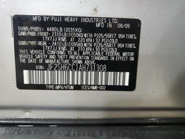 Photo 14 from auction – 2010 SUBARU FORESTER 2 with VIN JF2SH6CC1AH731308