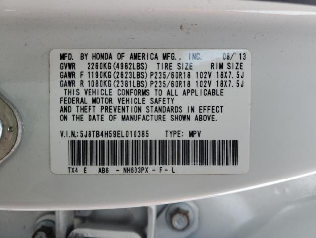 Photo 14 from auction – 2014 ACURA RDX TECHNO with VIN 5J8TB4H59EL010385