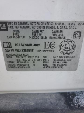 Photo 14 from auction – 2014 CADILLAC SRX with VIN 3GYFNAE3XES670461