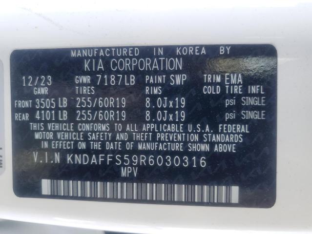 Photo 14 from auction – 2024 KIA EV9 WIND with VIN KNDAFFS59R6030316