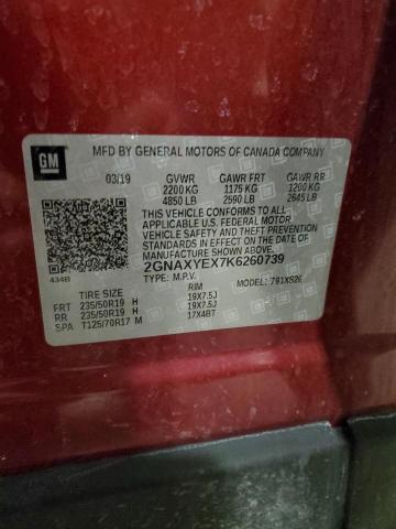 Photo 14 from auction – 2019 CHEVROLET EQUINOX PR with VIN 2GNAXYEX7K6260739