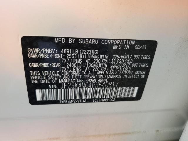 Photo 14 from auction – 2023 SUBARU FORESTER W with VIN JF2SKAMC4PH540817