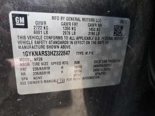 Photo 14 from auction – 2017 CADILLAC XT5 with VIN 1GYKNARS3HZ322847