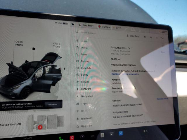 Photo 9 from auction – 2023 TESLA MODEL Y with VIN 7SAYGAEE6PF645646