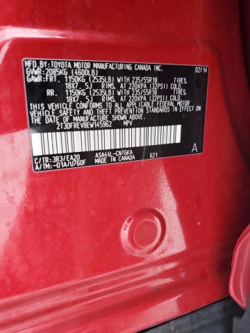 Photo 14 from auction – 2014 TOYOTA RAV4 LIMIT with VIN 2T3DFREV8EW145962
