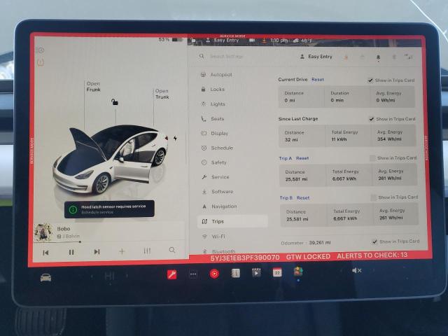 Photo 9 from auction – 2023 TESLA MODEL 3 with VIN 5YJ3E1EB3PF390070
