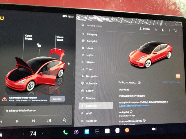 Photo 9 from auction – 2023 TESLA MODEL 3 with VIN 5YJ3E1EA4PF450266