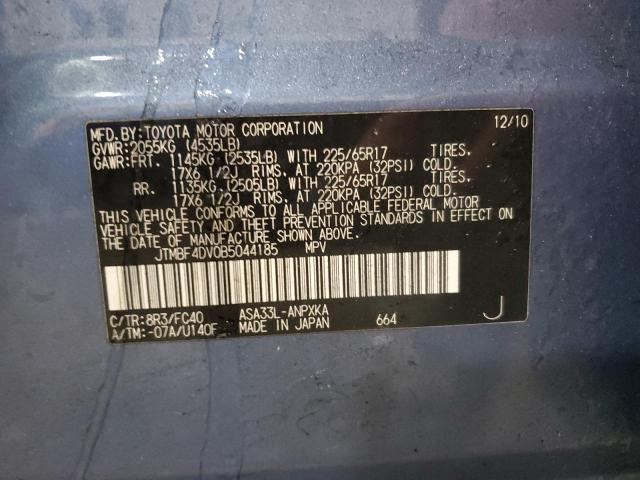 Photo 14 from auction – 2011 TOYOTA RAV4 with VIN JTMBF4DV0B5044185