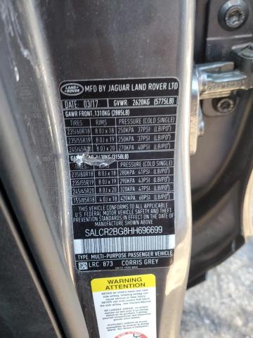 Photo 14 from auction – 2017 LAND ROVER DISCOVERY with VIN SALCR2BG8HH696699