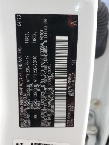 Photo 14 from auction – 2023 TOYOTA HIGHLANDER with VIN 5TDABRCH7PS585249